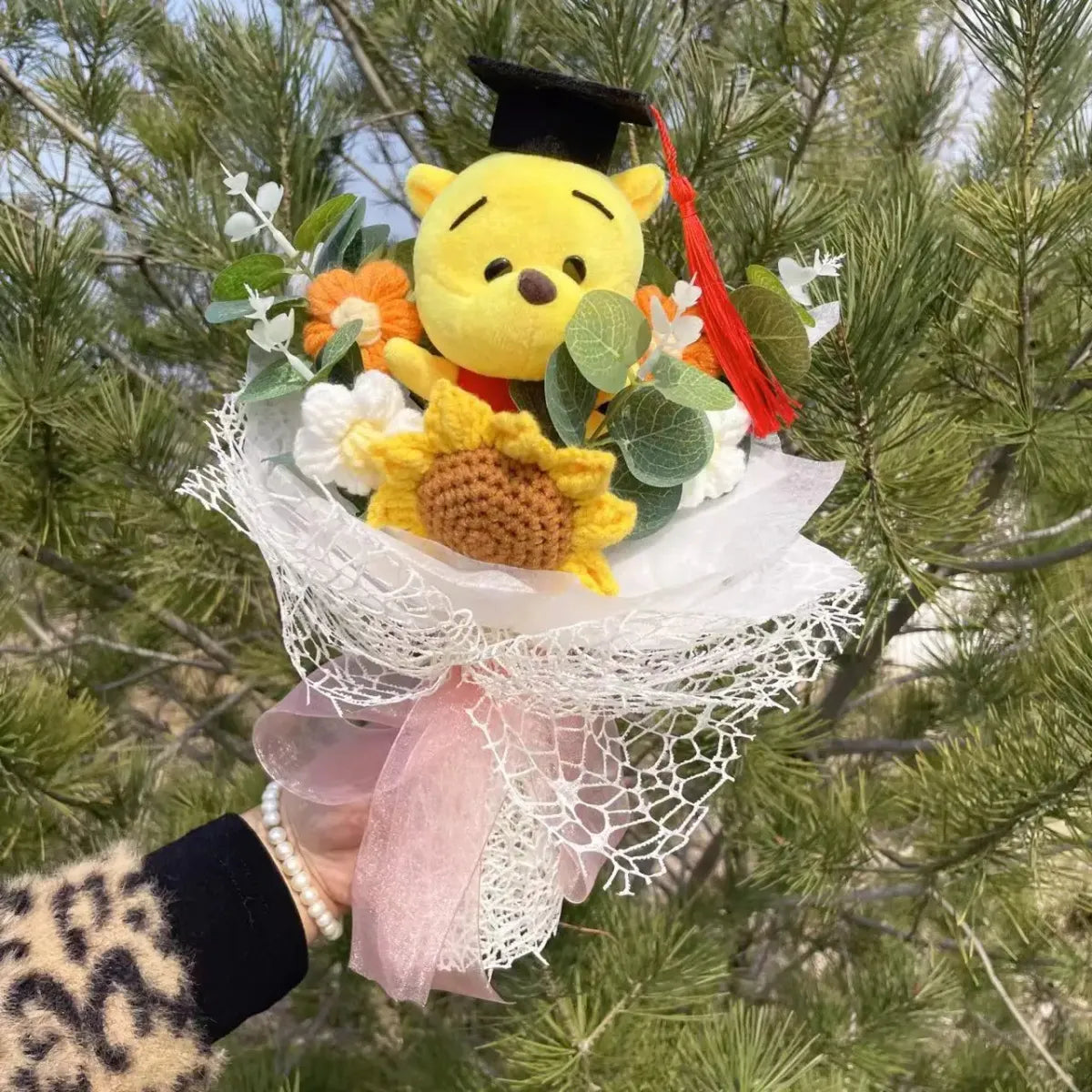 Stitch Plush Flower Bouquet – Kawaii Handmade Gift for Valentine