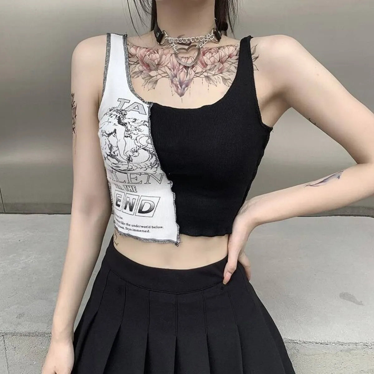 Streetwear Punk Style Crop Top