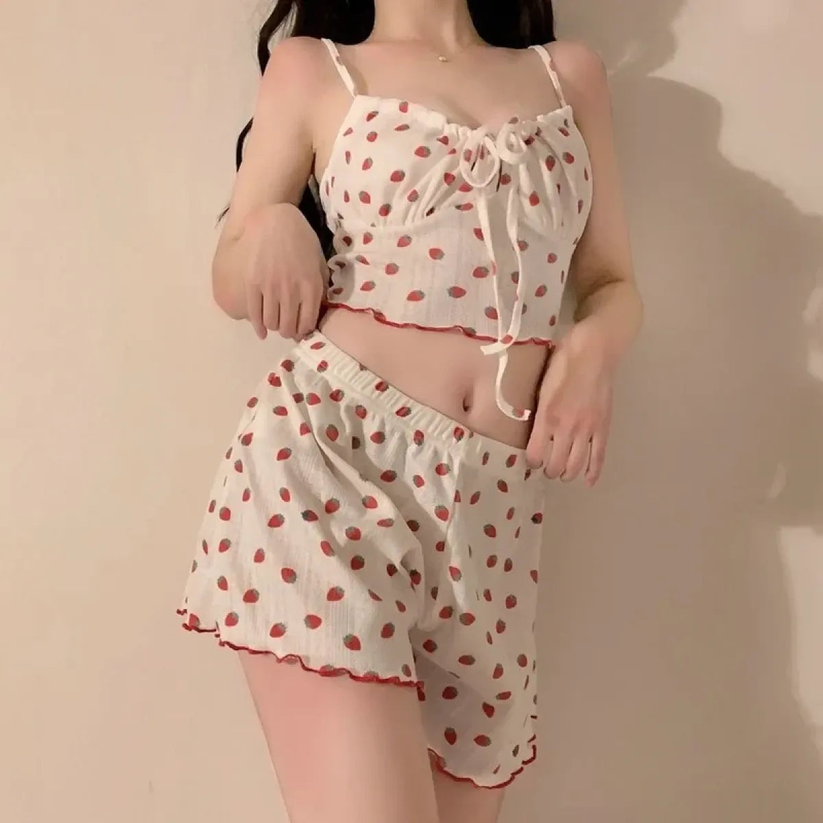 Sweet Lolita Strawberry Pajamas Set