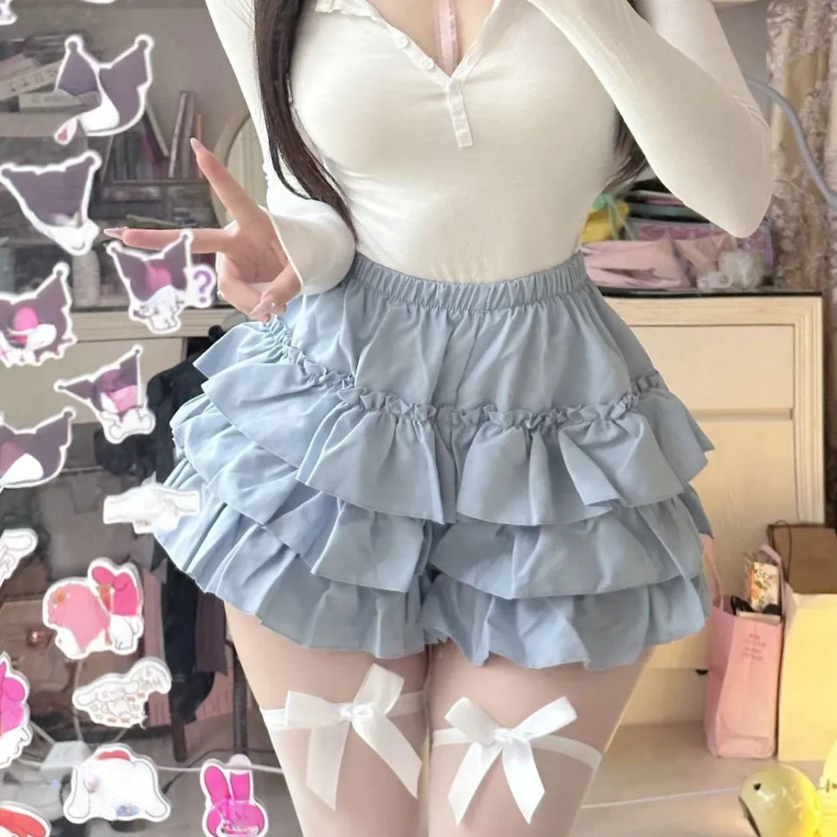 Ruffle Mini Skirt – Kawaii Sweet Lolita Y2K Aesthetic
