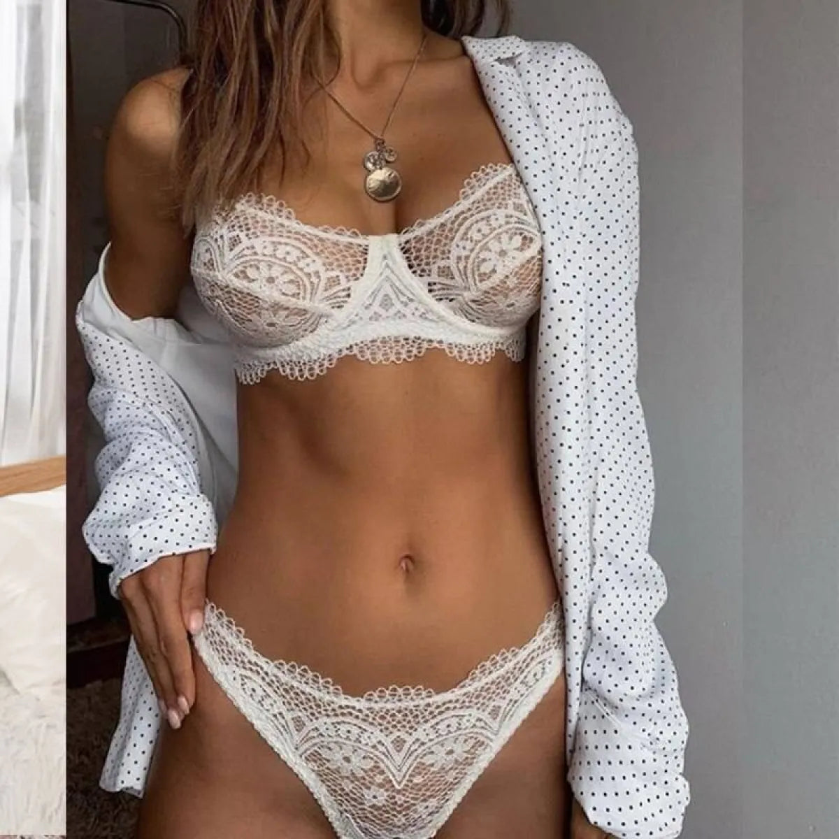Sexy Two Pieces Lace Set