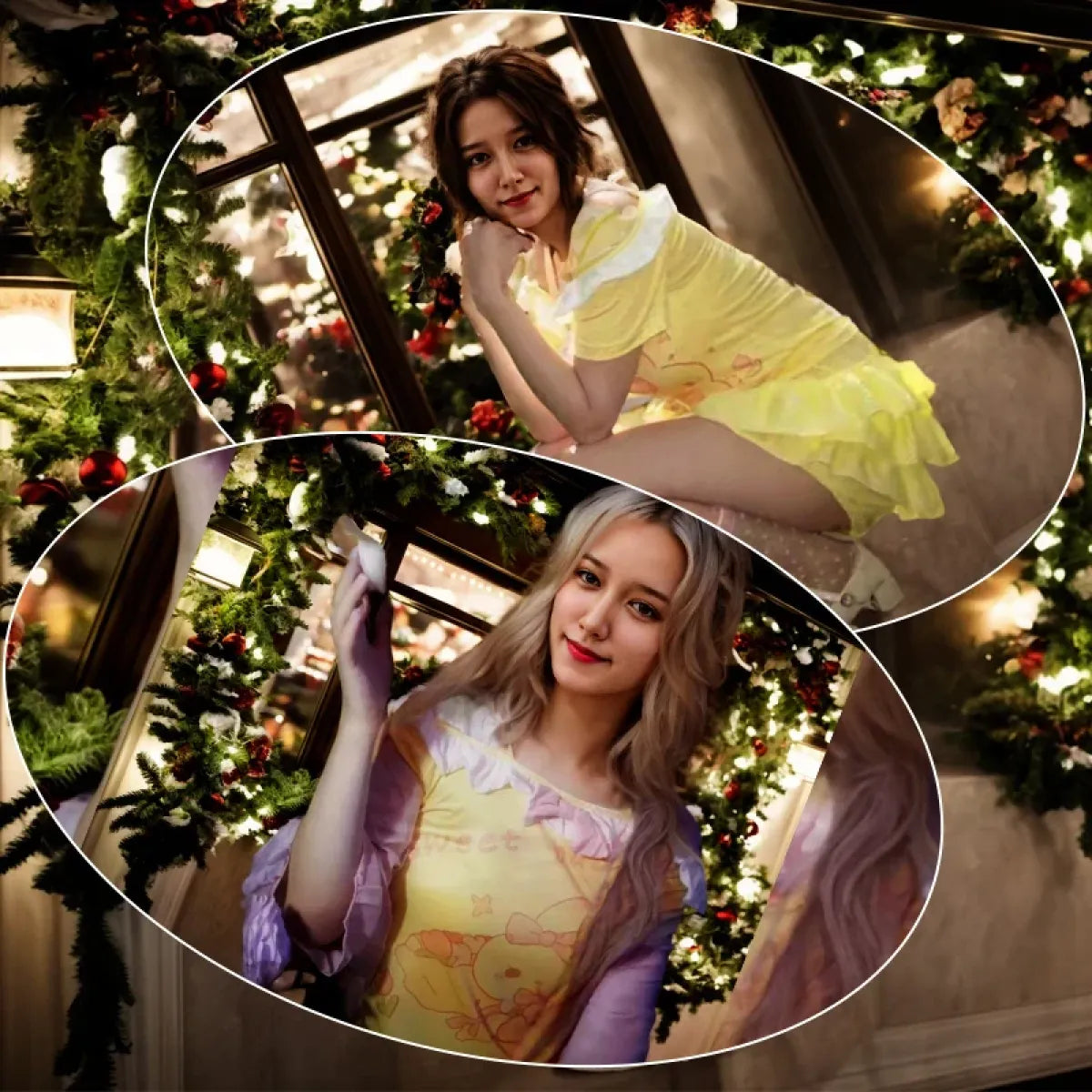 Kawaii Off-Shoulder Top – Ruffle Trim & Bunny Print