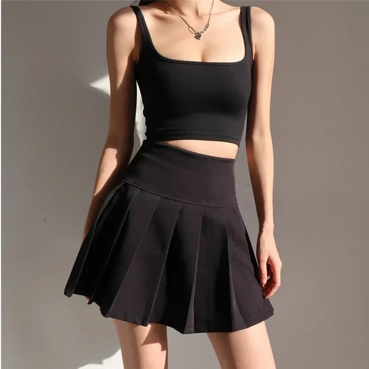 Y2K High Waist Pleated Skirt – Summer Mini Skirt for Women