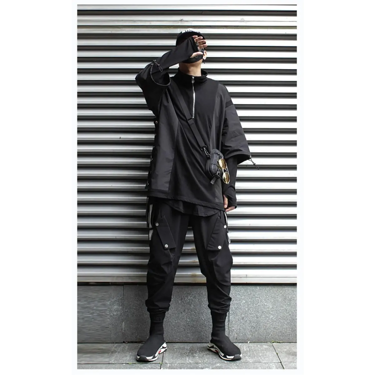 Techwear Zip Turtleneck Sweatshirt