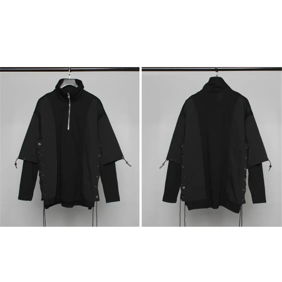 Techwear Zip Turtleneck Sweatshirt