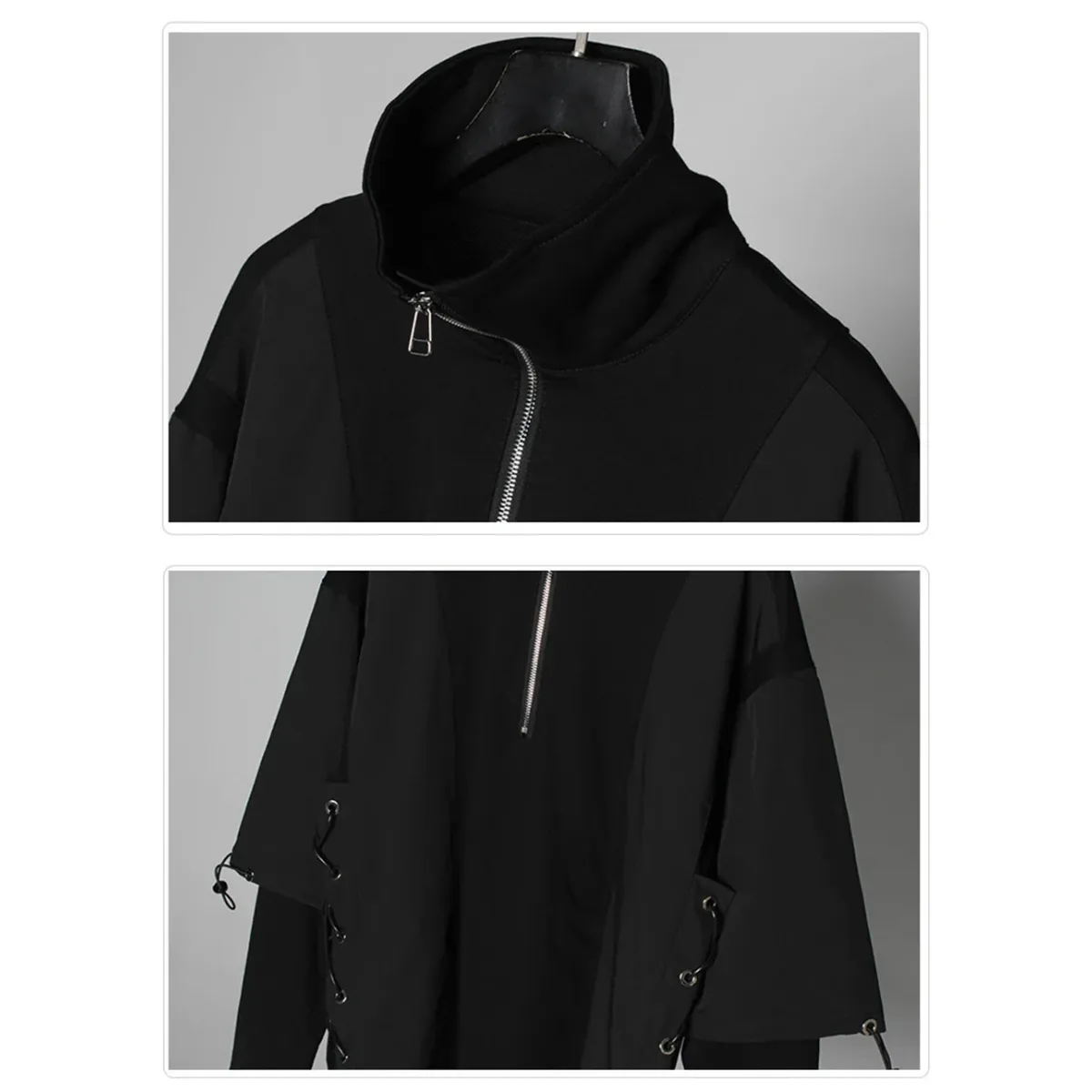 Techwear Zip Turtleneck Sweatshirt