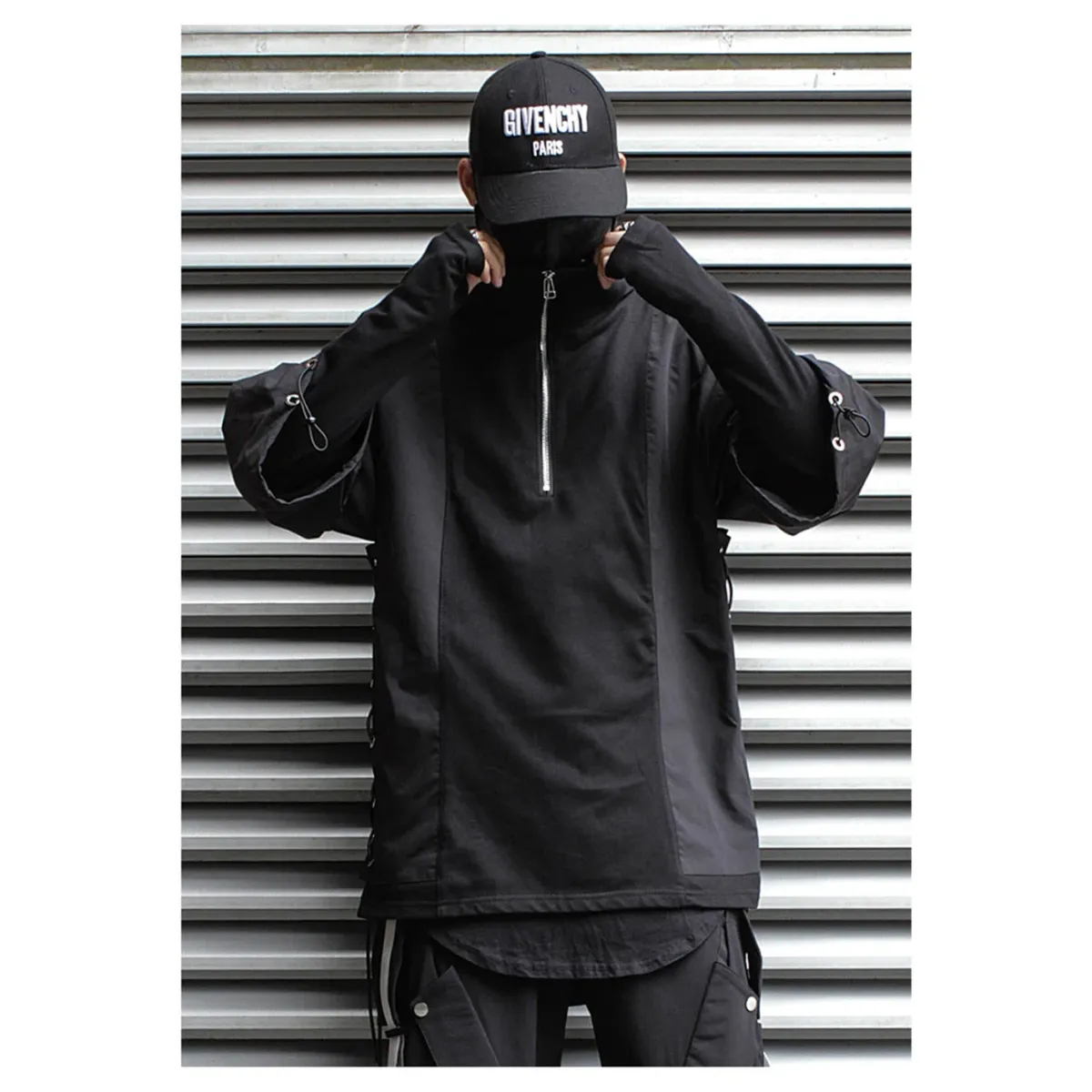 Techwear Zip Turtleneck Sweatshirt