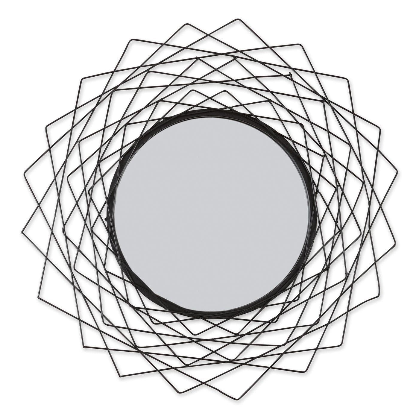 GEOMETRIC BLACK WALL MIRROR