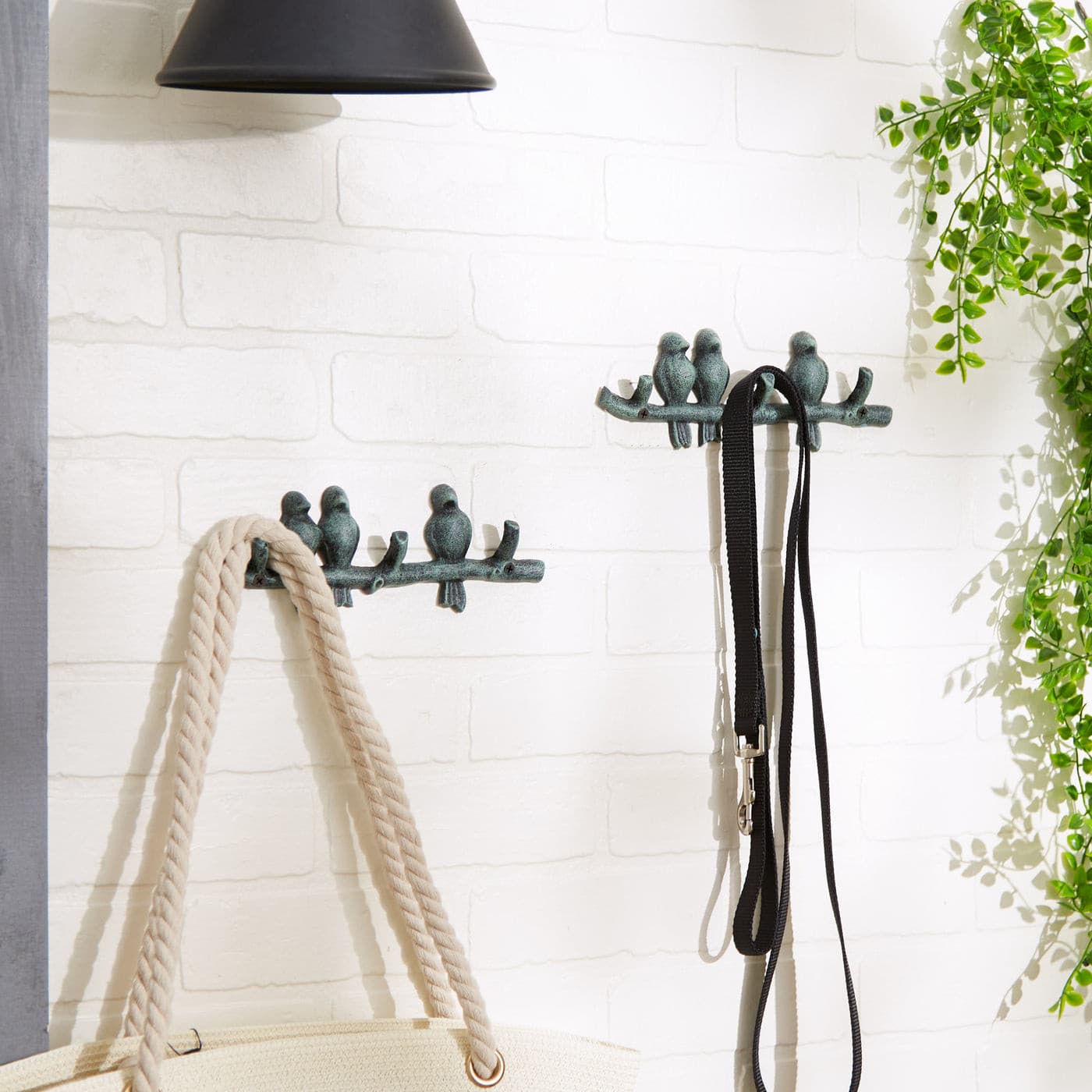 BIRDS ON A BRANCH WALL HOOK SET OF 2